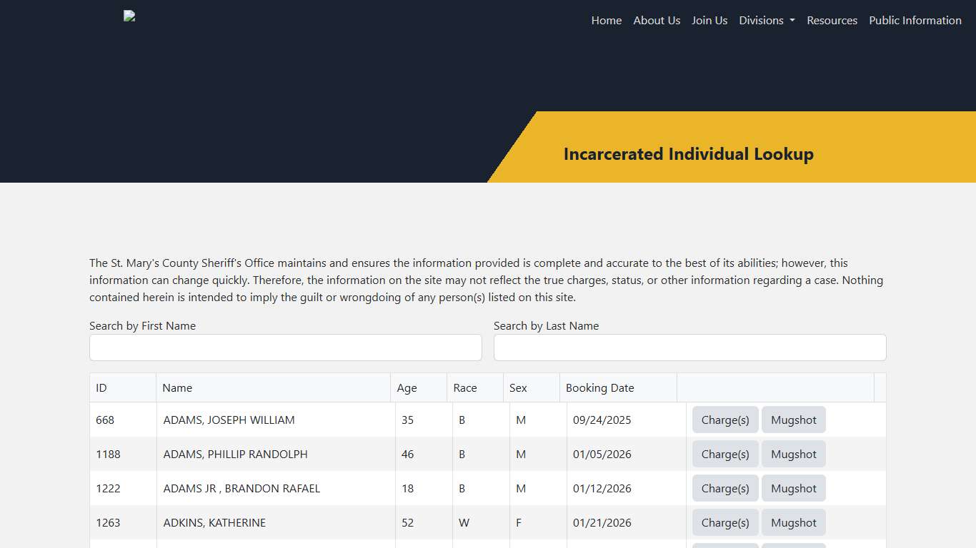 Incarcerated Individual Lookup