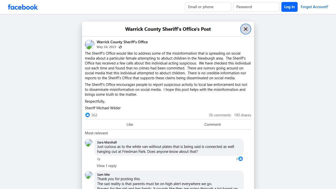 The Sheriff's Office... - Warrick County Sheriff's Office Facebook
